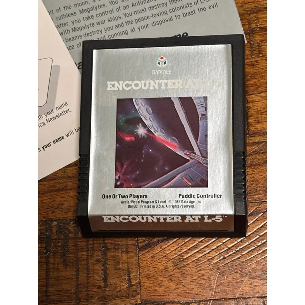 Vintage 1982 Encounter at L-5 Data Age Video Game Complete CIB for Atari Systems